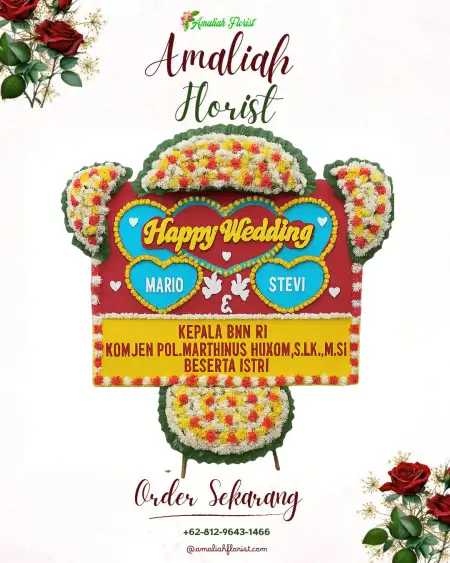 Papan Bunga Pernikahan Banjarasri